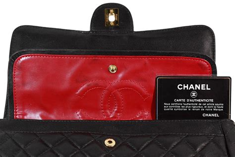 Chanel Black Lambskin Classic Quilted Double Strap .